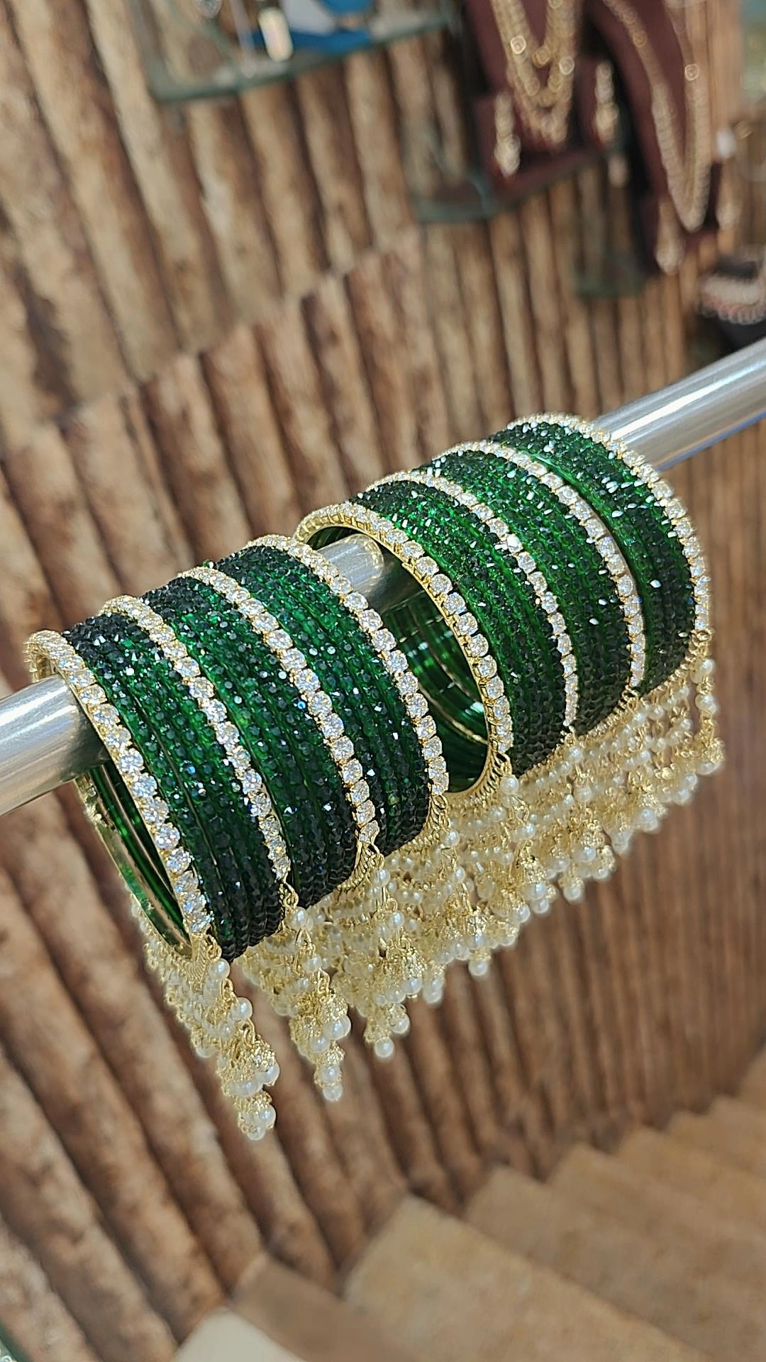 GREEN RAIN STONE SET