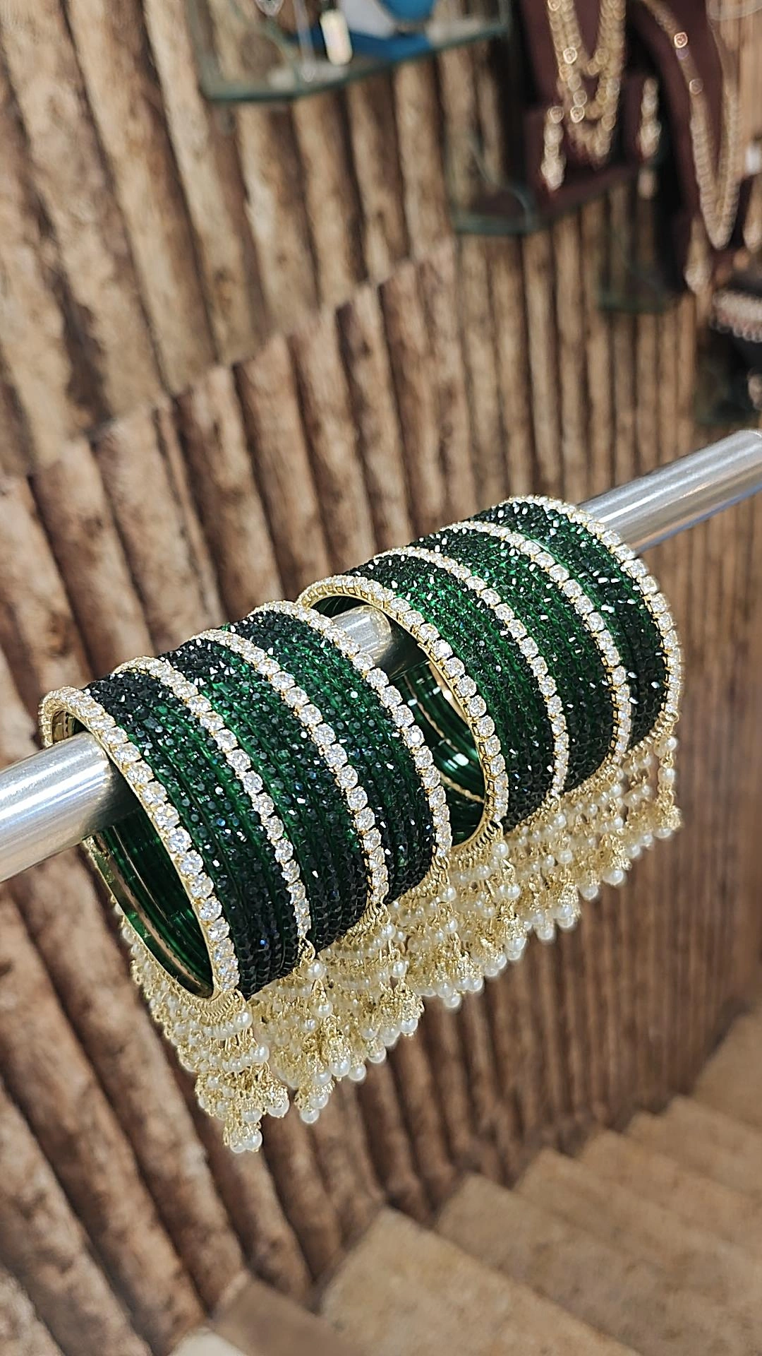 GREEN RAIN STONE SET