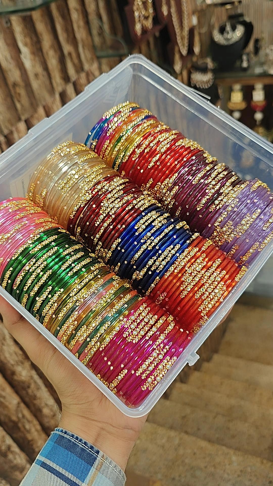 KUNDAN GLASS STONE BANGLES